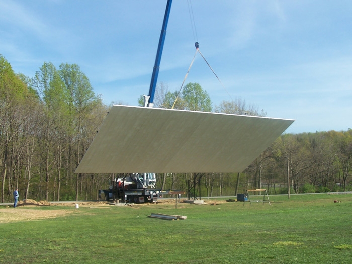 Construction of our permanent second screen, 2007.